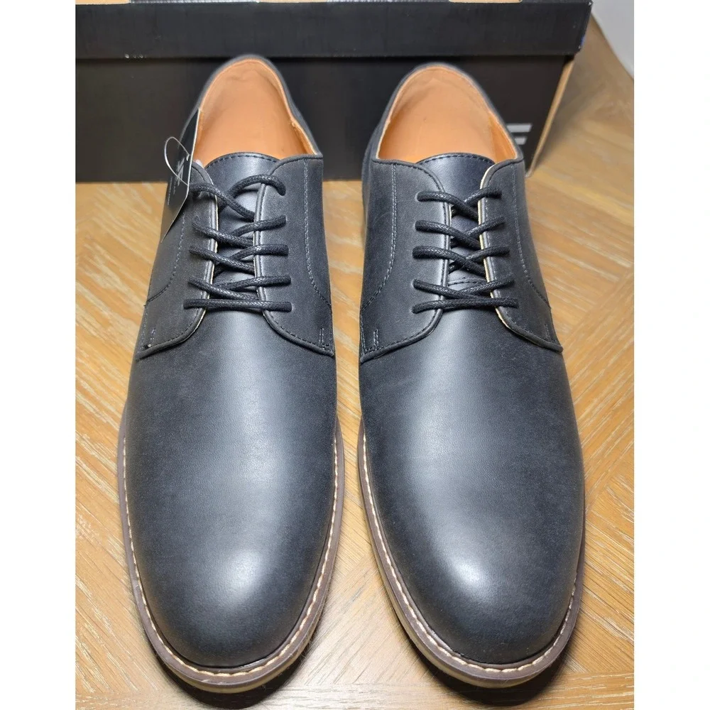 J. Ferrar Farlow Mens Black Dress Oxford Shoes Memory Foam Size 13M JF Farlow